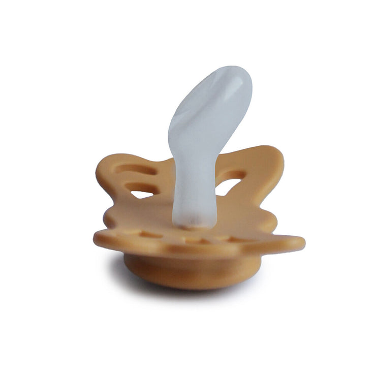 FRIGG Anatomical Butterfly Silicone Pacifier (Honey Gold)