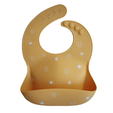 Silicone Baby Bib - Sun Orange