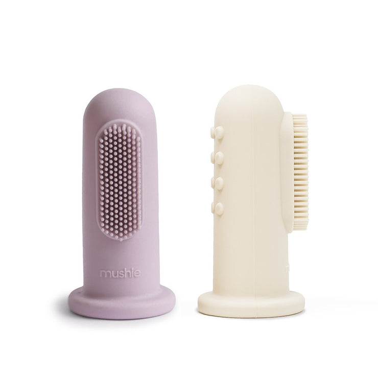 Mushie Finger Toothbrush - Soft Lilac/Ivory