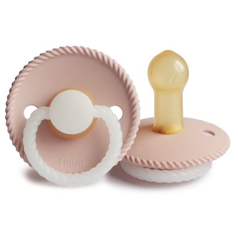 FRIGG Rope Natural Rubber Pacifier (Blush Night)