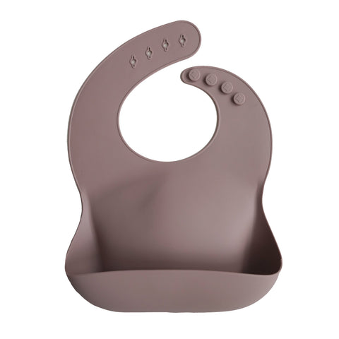 Silicone Baby Bib - Warm Taupe