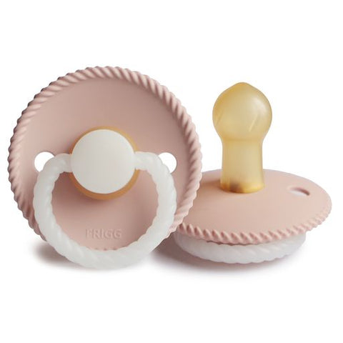 FRIGG Rope Natural Rubber Pacifier (Blush Night)