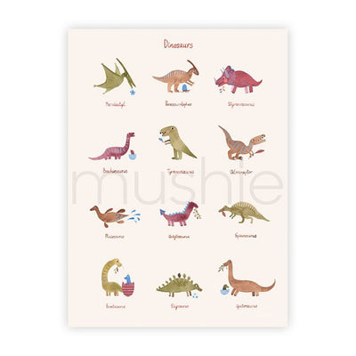 Mushie Dinosaur Poster