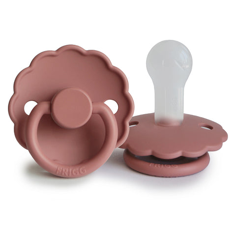 Daisy Silicone Pacifier (Powder Blush)