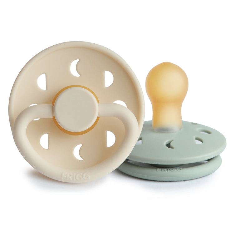 Moon Phase Pacifier Cream/Sage Natural Rubber