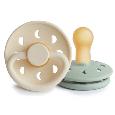 Moon Phase Pacifier Cream/Sage Natural Rubber