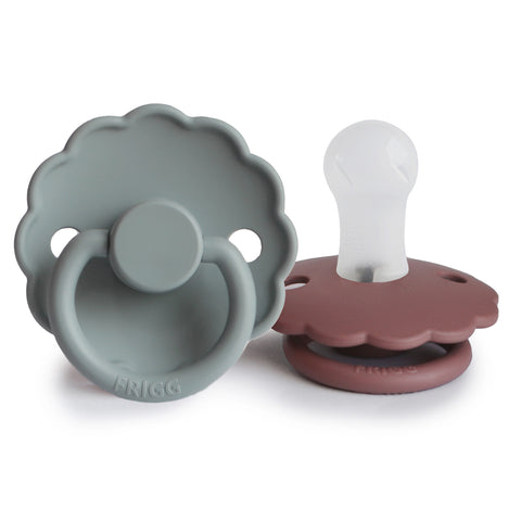 Daisy Pacifier French Grey/Woodchuck Silicone