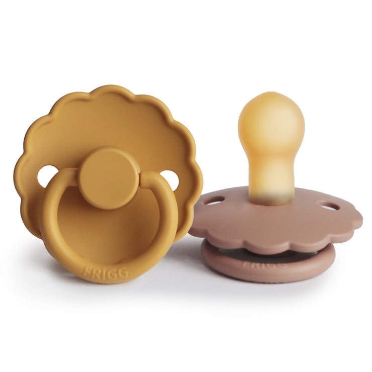 Daisy Pacifier Honey Gold/Rose Gold Natural Rubber