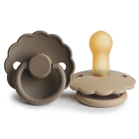 Daisy Pacifier Portobello/Croissant Natural Rubber