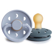 Moon Phase Pacifier Powder Blue/Slate Natural Rubber