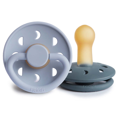 Moon Phase Pacifier Powder Blue/Slate Natural Rubber